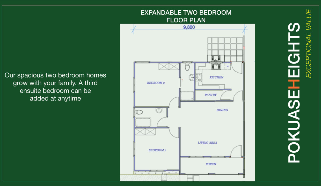 2-Bedroom Floor plan