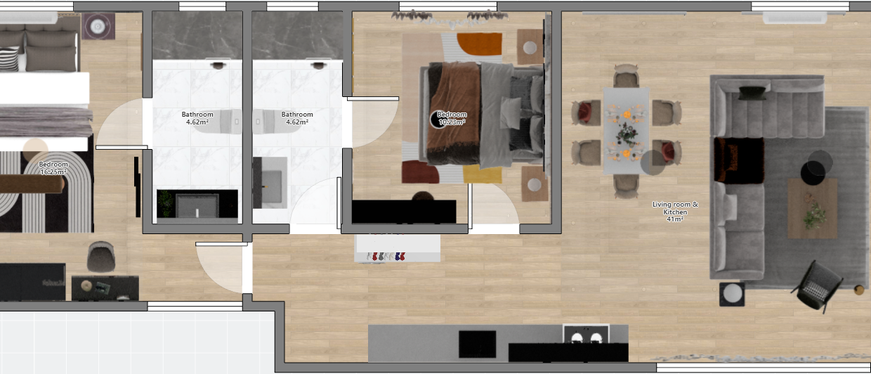 2 bedroom floor plan