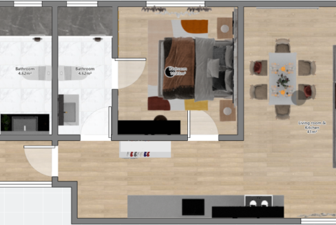 2 bedroom floor plan