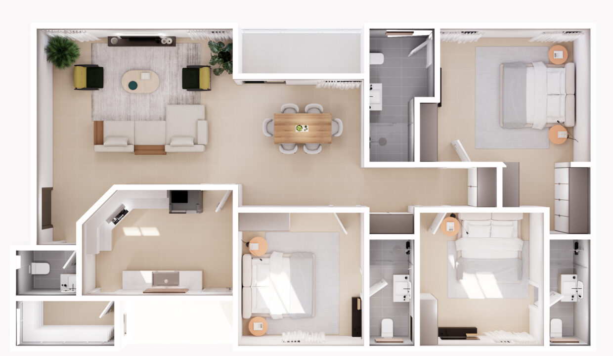 Apartment - Type F (three bed)